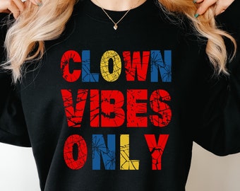 Ropa de payaso Sudadera de payaso Ropa de niño Ropa kitsch Ropa de niño Sudadera de payaso Camisa de payaso de los 90 para chico emo