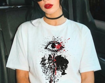 Horror Shirt Weirdcore Clothes Goth Plus Size Dreamcore Alt Shirt Grunge Aesthetic Weird Core Things Vaporwave Emo E Girl Gothic Scenecore