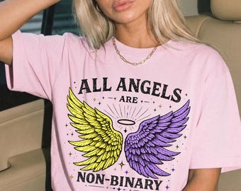 Icke-binär Pride-tröja Seraphim Weirdcore-kläder Bibliskt korrekt ängel konstiga saker Könsfluid Icke-binär Dreamcore Goth-kläder