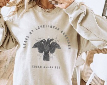 Poet Shirt Edgar Allan Poe Goblincore Clothing Bookish Sweatshirt Dark Academia Shirt Folklore Sweatshirt Literature Shirt Edgar Allen Poe
