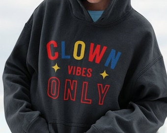 Sudadera con capucha de Clowncore Ropa de Clowncore Sudadera con capucha de Clowncore de Clowncore Camiseta de payaso Ropa de Kidcore Ropa de Kidcore Ropa de Clowncore Sudadera con capucha de payaso