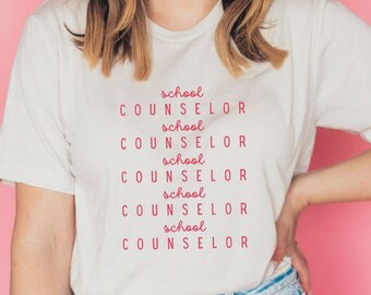 Camiseta de consejero escolar Camiseta de consejero Camiseta de consejero Camiseta de consejero Camiseta de consejero vocacional Oficina de consejería del personal escolar Camiseta arcoíris de consejero Regalo