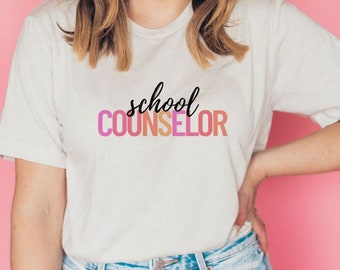 School Counselor Shirt Counselor Shirt Counselor Tee Guidance Counselor Shirt School Staff Counseling Office Counselor Rainbow Tee Gift