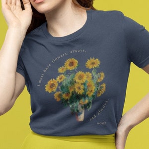 Camiseta Monet Camiseta botánica Claude Monet Camiseta de jardinería Camiseta Van Gogh Camiseta con estampado de Monet Camiseta Plant Mom Pintura de Monet Camiseta Monet Historia del arte