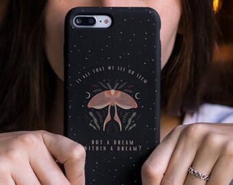 Edgar Allan Poe Bookish Phone Case Goblincore iPhone Case Goth Phone Case Grunge Aesthetic Gothic Phone Case Edgar Allen Poe Phone Case