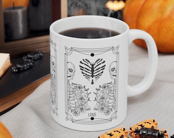 Witchy Mug Tarot Card Mug Witchy Stuff Witch Mug Skull Mug Tarot Mug Skeleton Mug Occult Mug Goth Mug Witchy Things Witchy Aesthetic Mystic