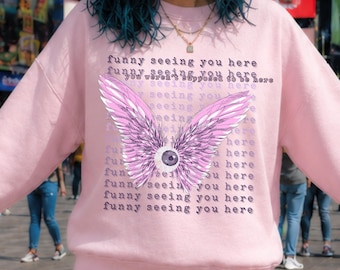Weirdcore-tröja Dreamcore Crewneck Weird Core Wierdcore-kläder Pastell Goth-kläder Gotisk tröja Surrealistisk Trippy Mörk Estetik Alt