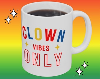 Taza de Clowncore Taza de Weirdcore Taza de Kidcore Taza de café con estética de payaso de los 90 Taza de café con estética de chico emo Accesorios de Clowncore Accesorios de Kidcore Harajuku