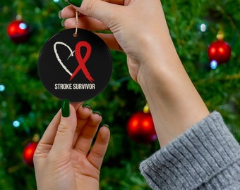 Stroke Survivor Ornament Stroke Christmas Ornament Stroke Warrior Ornament Christmas Decor Heart Disease Chronic Illness Invisible Illness