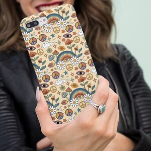 Retro Phone Case Aesthetic Phone Case Groovy Phone Case Hippie Phone Case Retro iPhone Case Floral iPhone Case Boho Phone Case Funky Phone