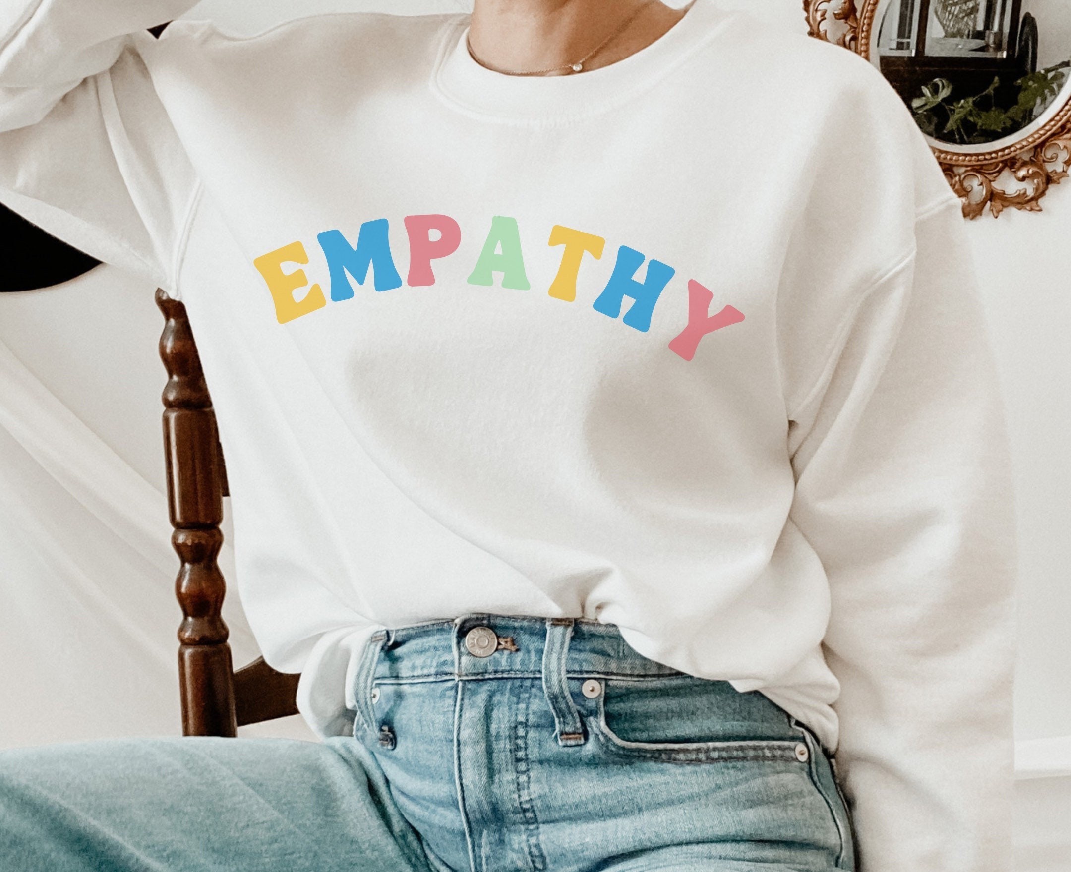 Empathy Sweatshirt Empathy is Groovy Kindness Sweatshirt Positive Sweatshirt Empathy Shirt Aesthetic Sweatshirt Indie Sweatshirt Oversized Etsy