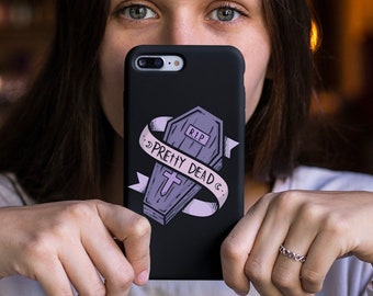 Pastel Goth telefoonhoesje Pastel Halloween pastel grunge horror telefoonhoesje roze Goth zacht Goth gotisch telefoonhoesje kawaii telefoonhoesje Witchy stuff