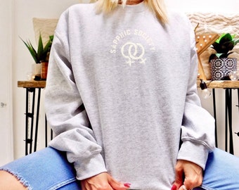 Sappho Sweatshirt Sapphic Clothing Sapphic Sweatshirt Lesbian Shirt Subtle Lesbian Pride Sweatshirt Lesbian Sweater Oversized Sweatshirt