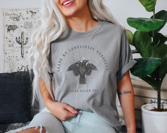 Poet Shirt Comfort Colors Edgar Allan Poe Goblincore Clothing Bookish Shirt Dark Academia Shirt Edgar Allen Poe Goblincore Clothing