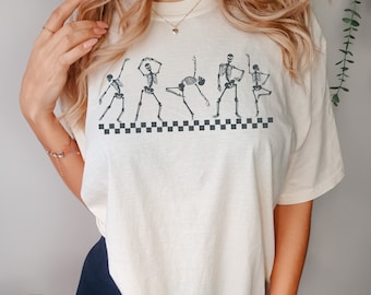 Dancing Skeletons Shirt Skeleton Hand Shirt In My Spooky Era Pastel Goth Clothing Goth Clothes Plus Size Goth Alt Clothing Goth Top Edgy