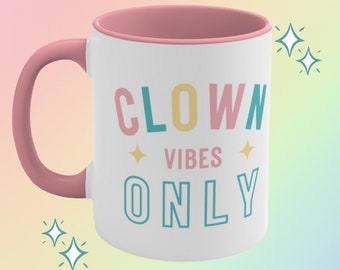 Weirdcore Mug Mall Goth Clowncore Mug Kidcore Mug Clown Vibes 90s Aesthetic Coffee Mug Clowncore Accessories Kidcore Accessories Harajuku