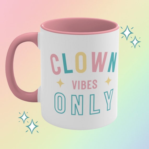 Weirdcore Mug Mall Goth Clowncore Mug Kidcore Mug Clown Vibes 90s Aesthetic Coffee Mug Clowncore Accessories Kidcore Accessories Harajuku