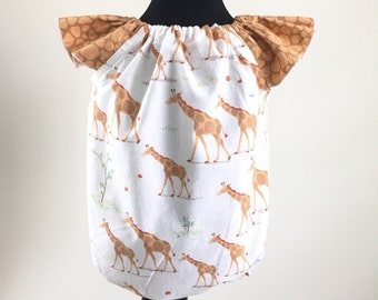 Giraffe Bubble Baby Romper, Newborn Romper, Girls Romper, Zoo Animals,  Baby Girl Outfit, Infant Clothing