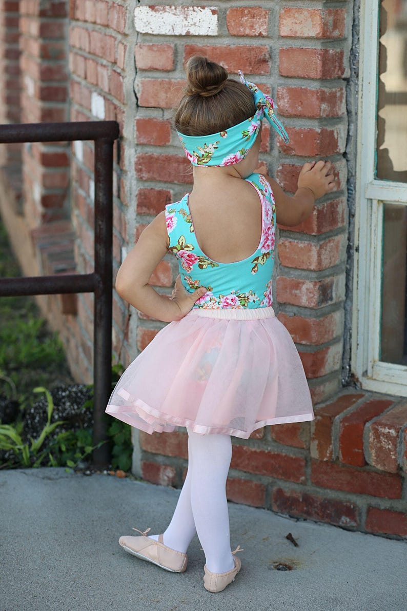 Floral Leotard, Girls Leotard, Ballerina, Bodysuit, Baby Leotard, Toddler Leo, Dance Leotard, Gymnastics Leotard, Leotards for Girls image 4