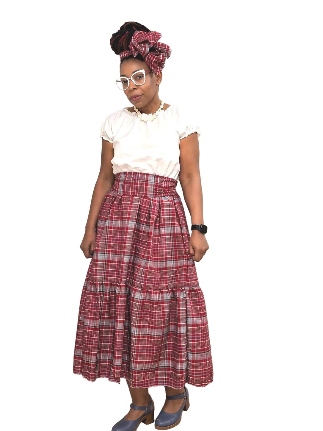 fitted lace wedding dress Never Fully Dressed Red Bandana Remi Dress