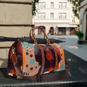 Wasserdichte Reisetasche für schwarze Frauen| Afroamerikanische Reisetasche für Frauen | Weekender Tasche| Reisetasche| Schwarze Mädchen Tasche | Schwarze Frauentasche