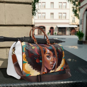 Afroamerikanische Reisetasche | Schwarze Frau Reisetasche | Schwarze Mädchen Tasche | Seesack| Weekender Tasche| Schwarze Frauentasche | Reisetasche für Frauen|