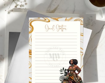Goal Getter Notepad: Afrocentric Black Girl Magic To Do List
