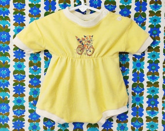 Vintage Baby Onesie Vintage Knit Onesie Newborn Bunting Made in Italy Atkins