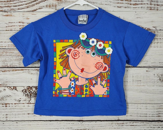 Vintage Kids Tee Shirt / Kids Top / 1990s 90s /  … - image 1