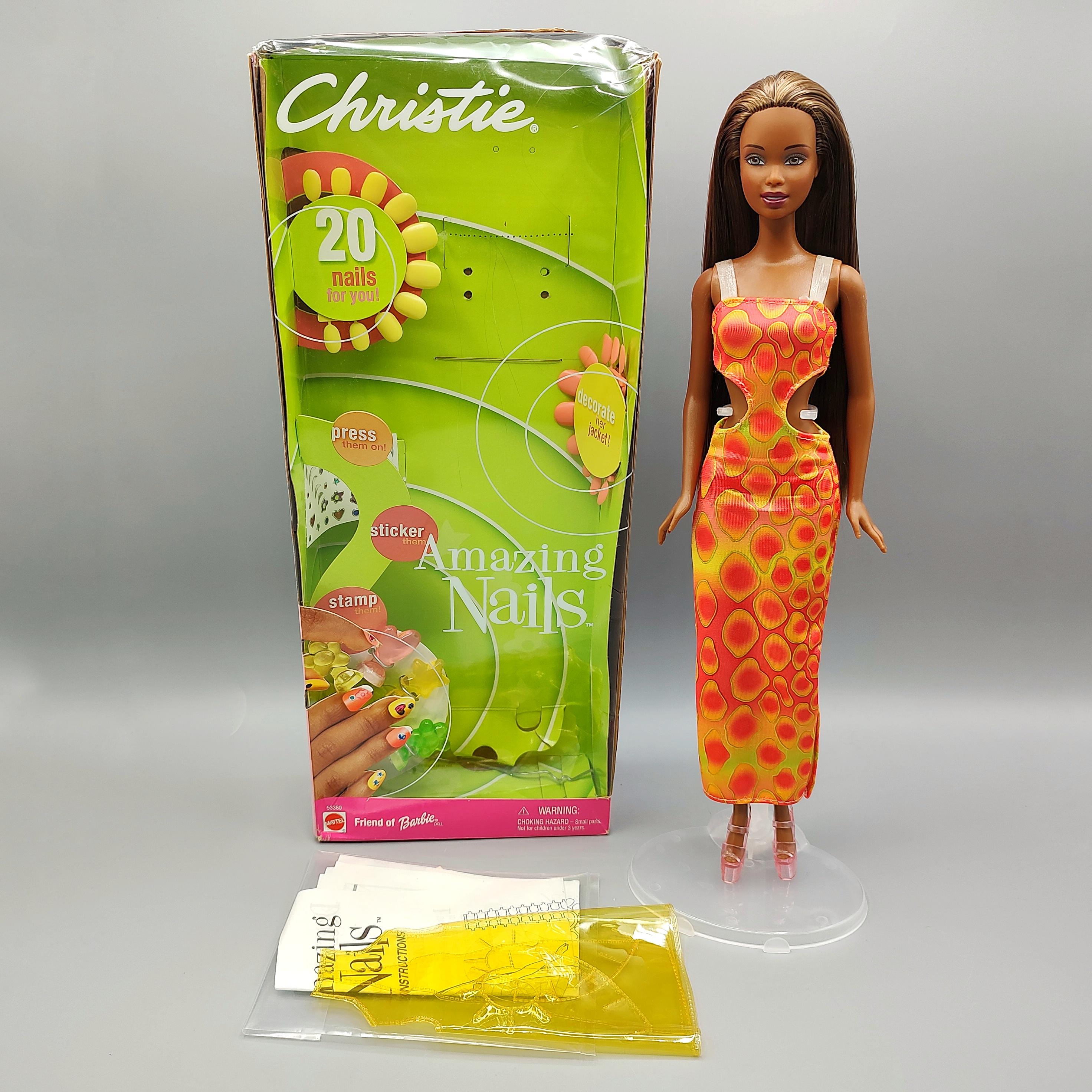 Vintage 2001 Mattel Barbie Amazing Nails Christie African American