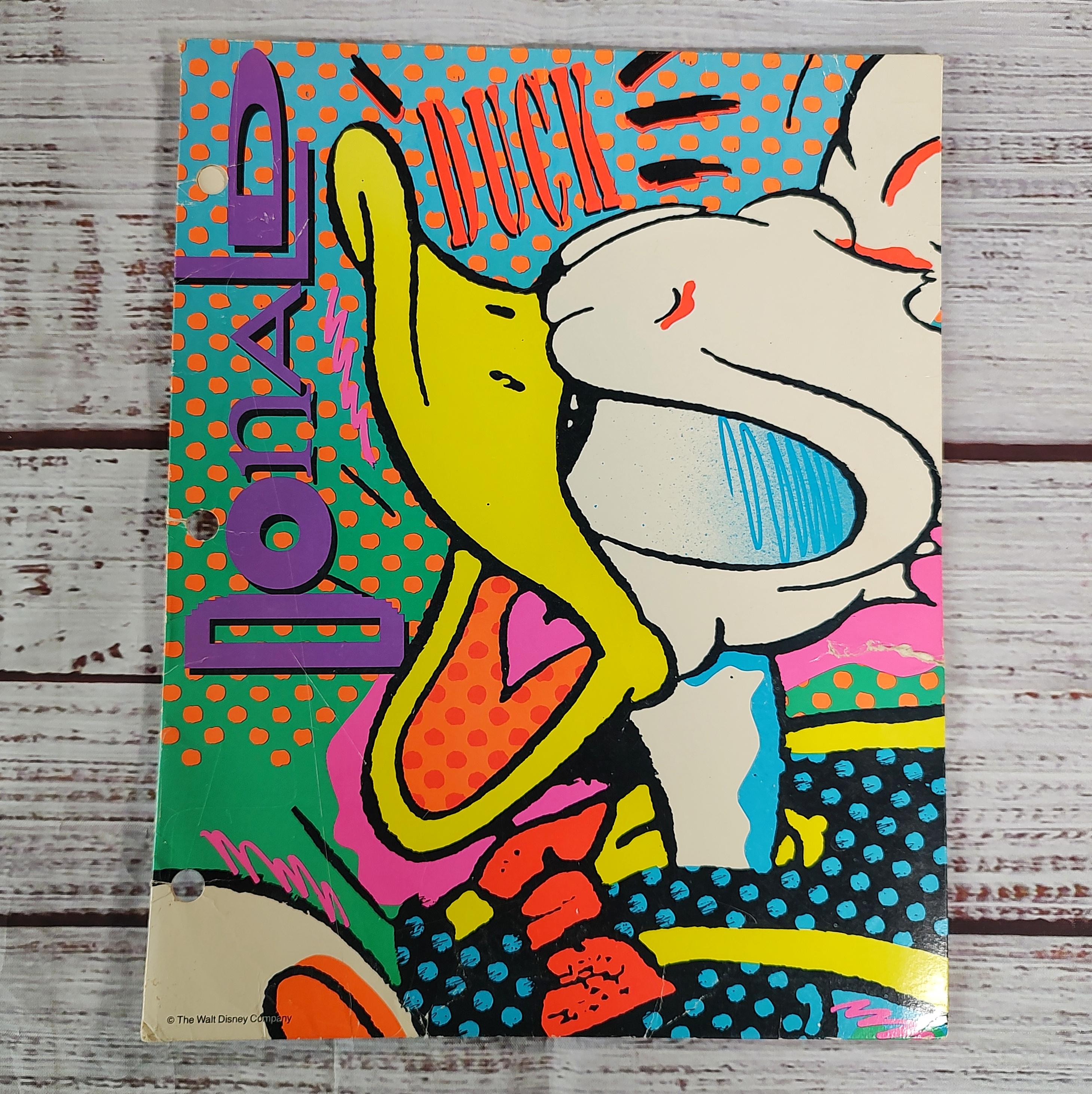 Window Duck Folder Vintage Disney Donald Duck Folder / 1980s 80s 1990s 90s / Portfolio ...