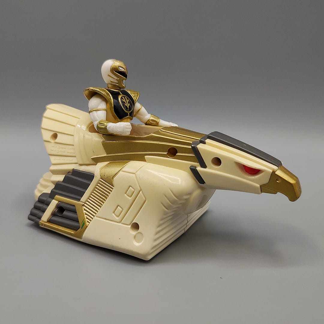 Power Ranger Falcon Robot Vintage Mighty Morphin Power Rangers Avintage 1995 Saban White Power ...