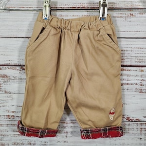 Vintage Baby Pants / Winnie the Pooh Brown Tan Khaki / Disney Infant Newborn / 3M 3 Months