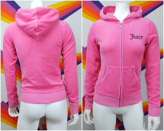 Vintage JUICY COUTURE Velour Hoodie / 1990s 90s Y2