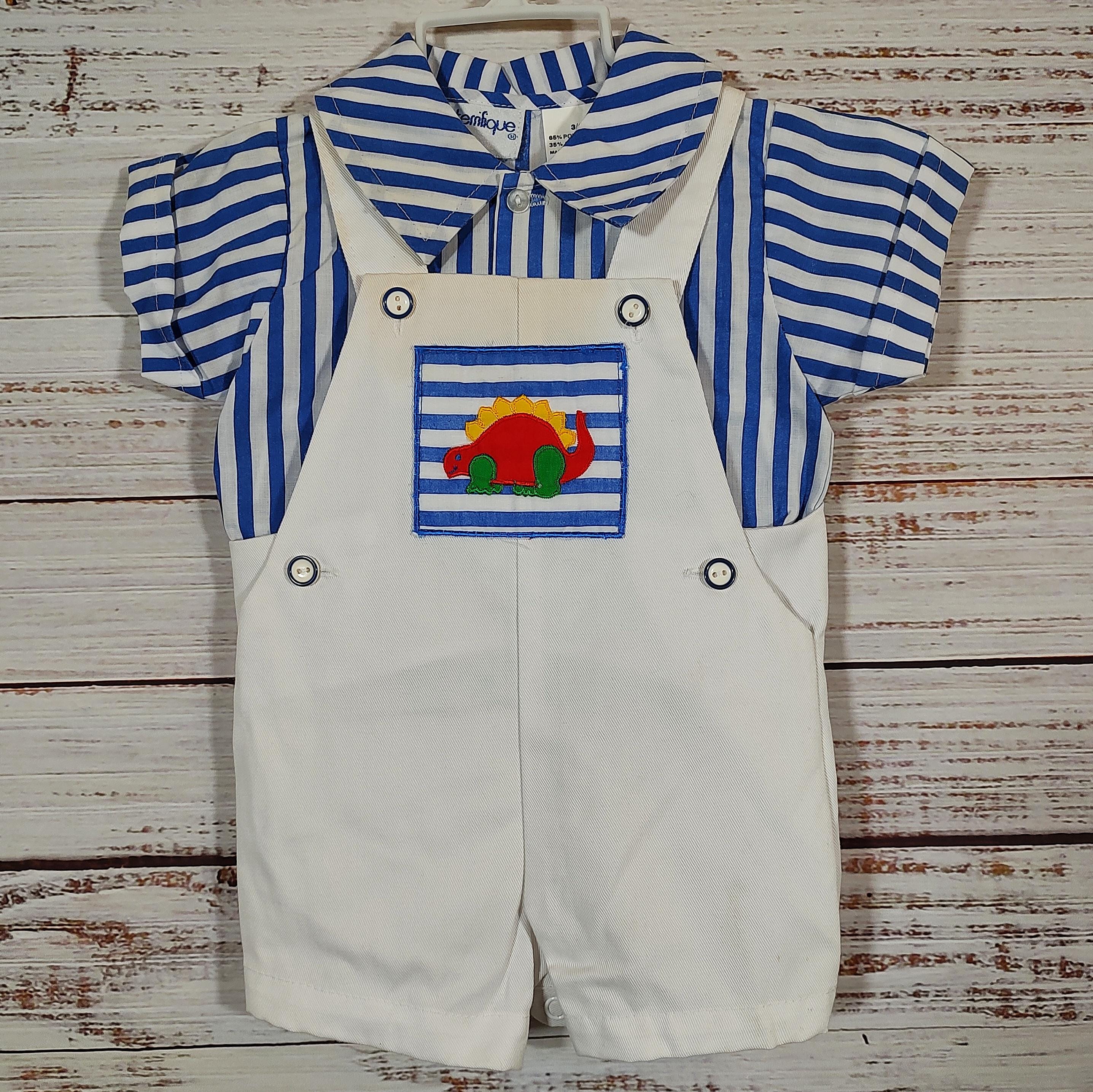 Vintage Baby Jumper Baby Overall Shirt Set 1980s 80s Baby