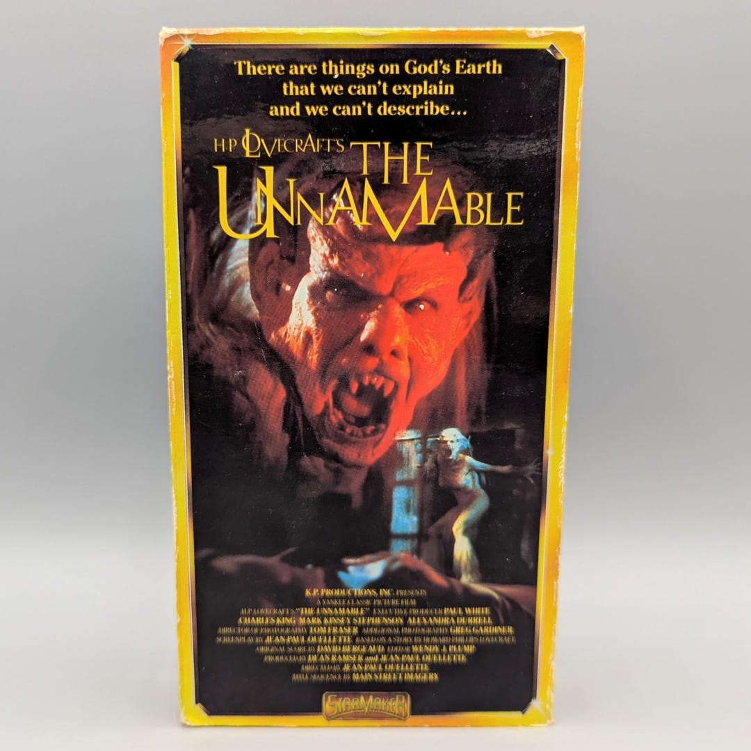 HP Lovecraft's the Unnamable VHS / Vintage Video VHS Tape / Retro Movie ...