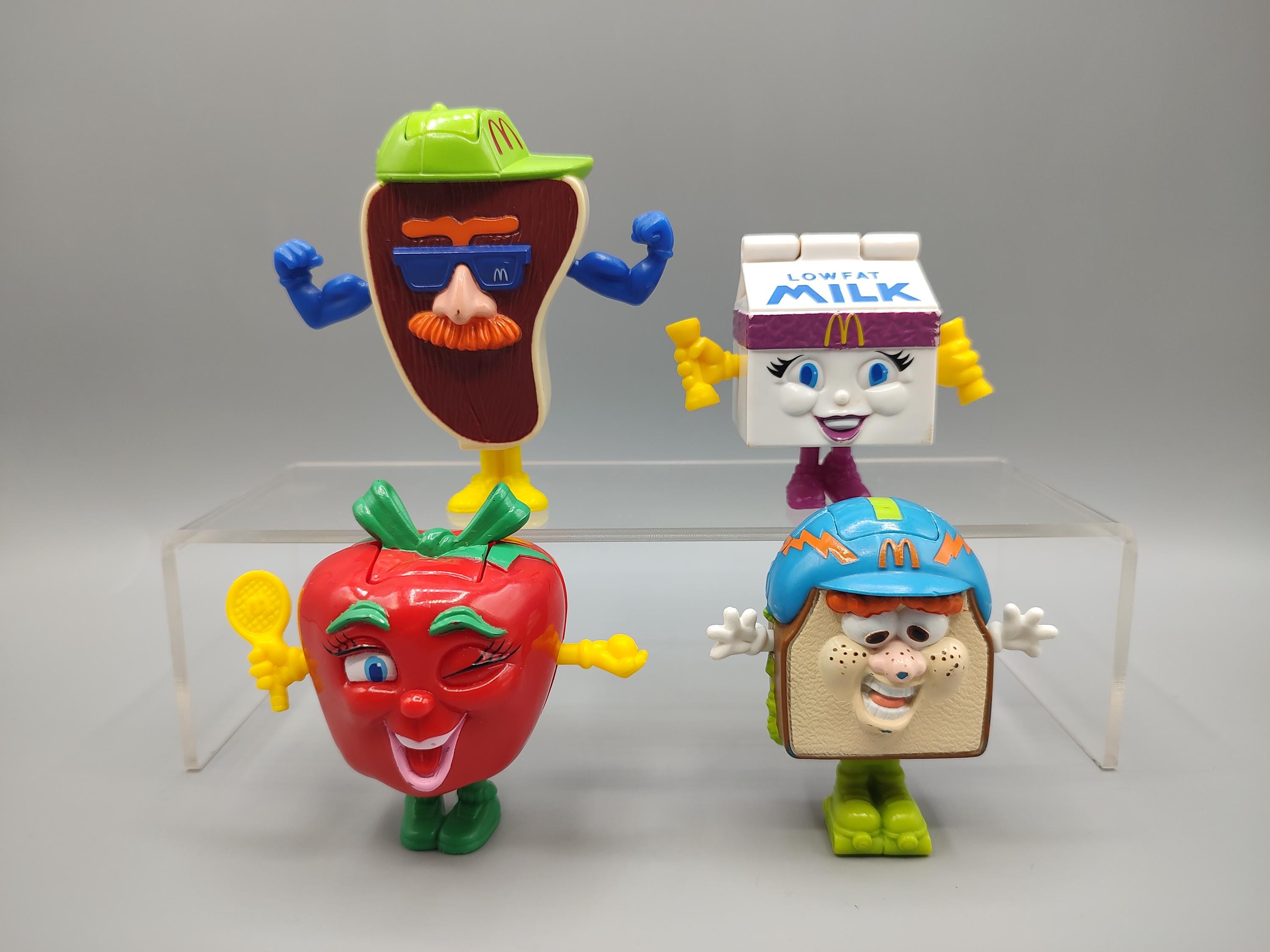 Vintage Changeables Milk Apple T-bone Stake Sandwich Meal Toys Lot
