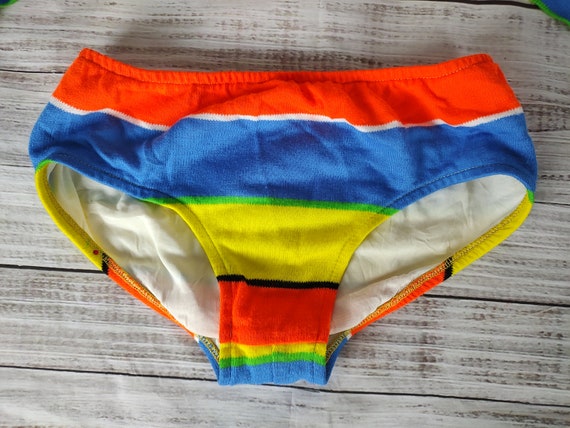 Vintage 2 Piece Knit Swimsuit / Bikini Swimsuit S… - image 4