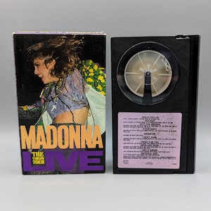 Madonna The Virgin Tour Live / Vintage Video BETAMAX Tape / Retro Movie Film / 1990s 90s 1980s 80s
