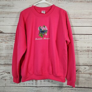 Vintage Graphic Sweater Tourist Branson Missouri / 1990s 90s Sweat Shirt Sweatshirt / Pullover Sweater / Graphic Pink / Medium M