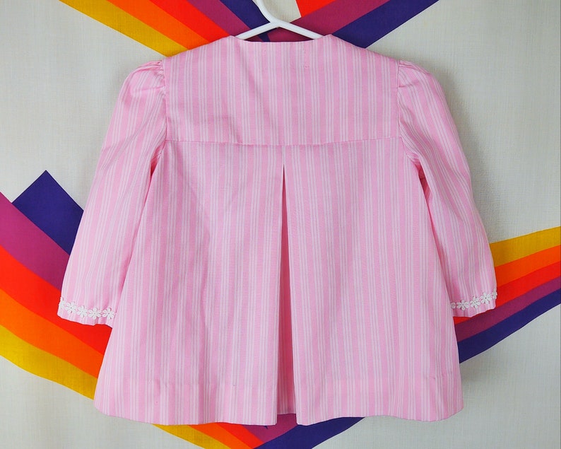 Vintage Toddler Jacket Striped Stripes Girls Coat Toddler Coat Girls Jacket Collared Coat 2T 24M 24 Months