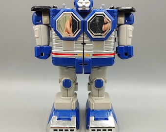 Vintage Mighty Power Rangers Robot / Power Rangers Lost Galaxy 8" Blue Ape Zord Toy Figure Vintage 1998 Bandai