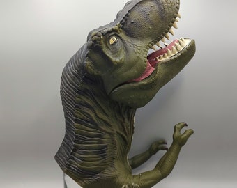 Vintage Jurassic Park The Lost World T-Rex Head Hand Puppet Dinosaur 12" 1996