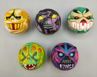 Vintage Monster Bouncy Balls Madball Knock off / 1980s 80s 1990s