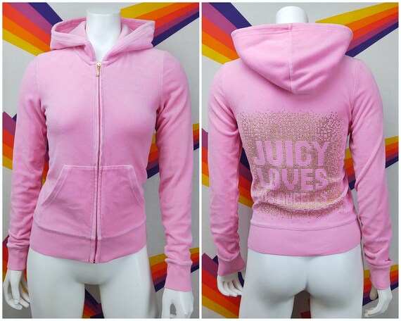 Vintage JUICY COUTURE Velour Hoodie / 1990s 90s Y2