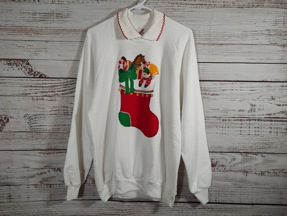 Vintage Sweater Green Polo / Christmas Sweater / … - image 2