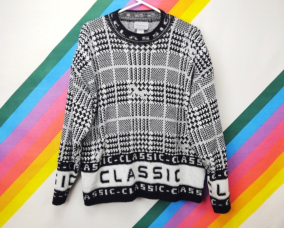 Vintage Sweater / 1980s 80s / 1990s 90s /  Sparkl… - image 1