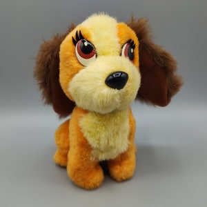 Vintage Disney Lady and the Tramp / Retro Stuffed Puppy Dog / Retro Toy / 1980s 80s / Vintage Plush toy