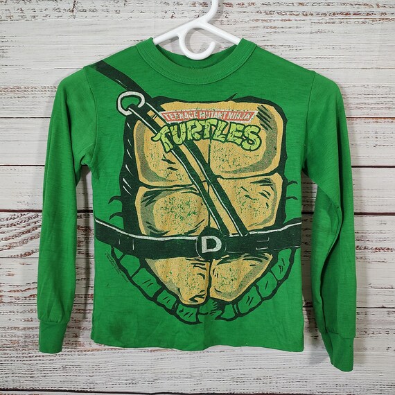 T-shirt Vintage Teenage Mutant Ninja Turtles (TMNT) Taille M - Gris, Coton, Années 80, Occasion Très Bon état