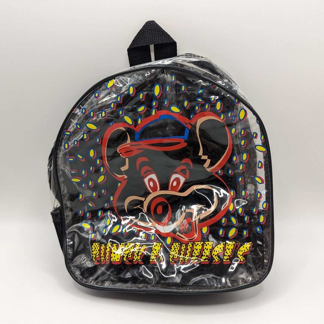 Vintage Chuck E. Cheese Clear Backpack / 1990s 90s Plastic / Retro Back